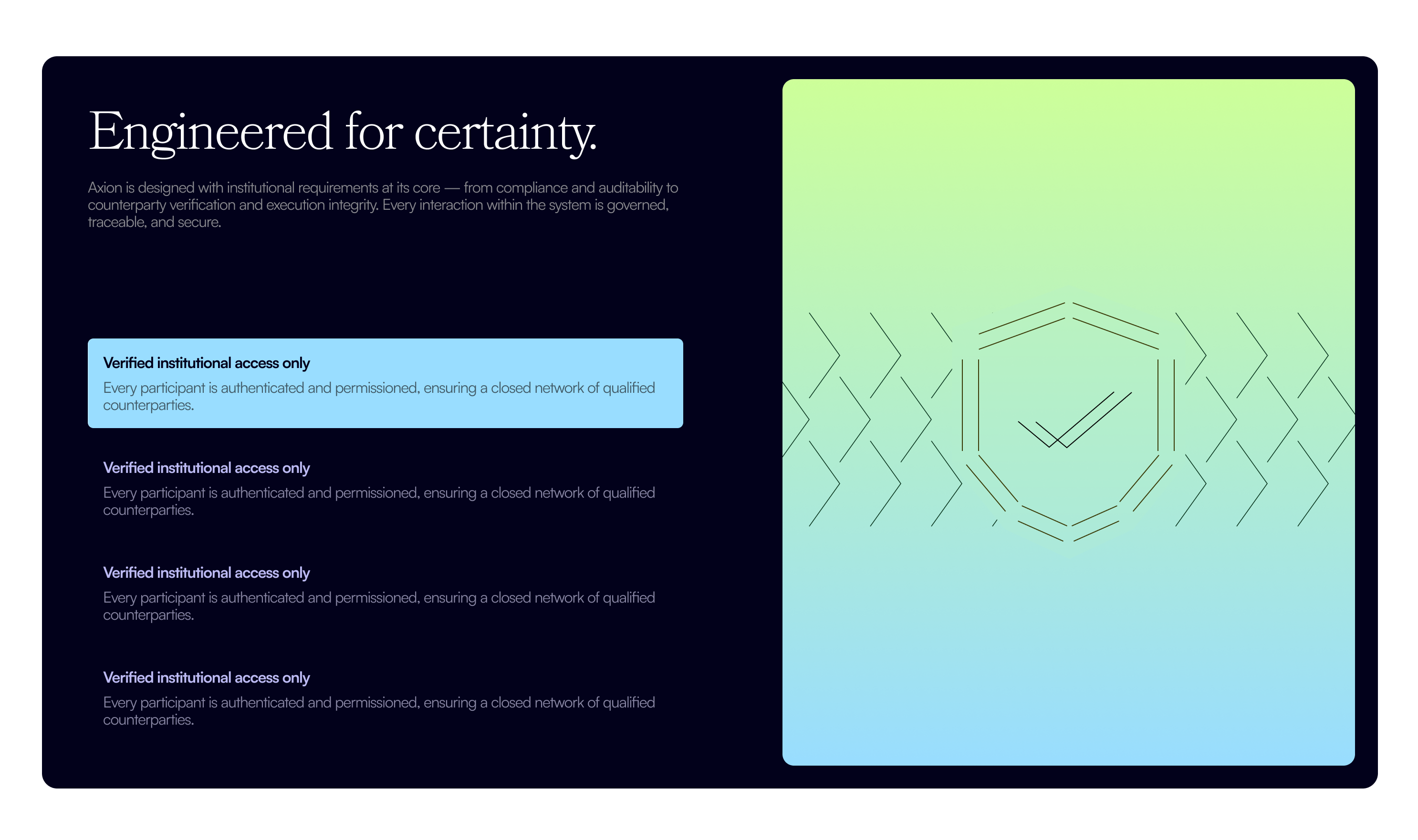 Axion Exchange - work snippet